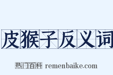 皮猴子反义词是什么意思的图片